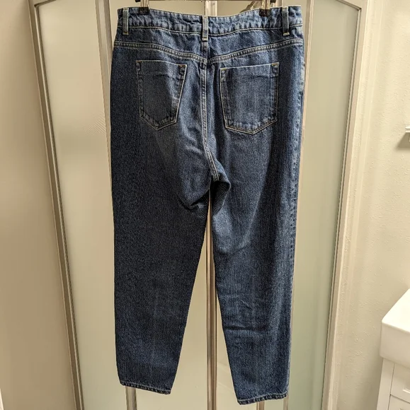 ASOS High Waisted Mom Jeans Size 30" Waist Medium Wash - Picture 2 of 10